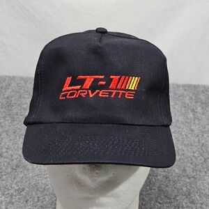 Vintage Corvette LT1 Hat Black Embroidered Logo Automotive Racing Dad Cap Y2K